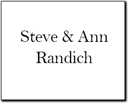 Steve & Ann Randich